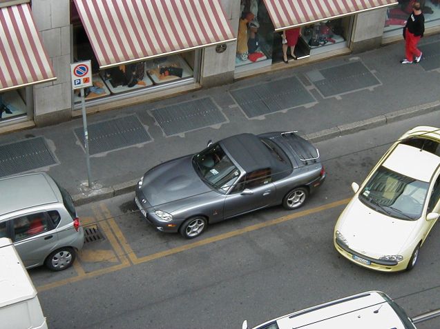 Monza, eleven days, 1,781 miles, Sept 2005. Two tickets to the Italian Grand Prix + newly bought Mazda MX-5 = road trip. Ferry Harwich-Hook of Holland then Cologne-Lugano (Switzerland)-Milan (pic)-Innsbruck-Nuremberg-Cologne.