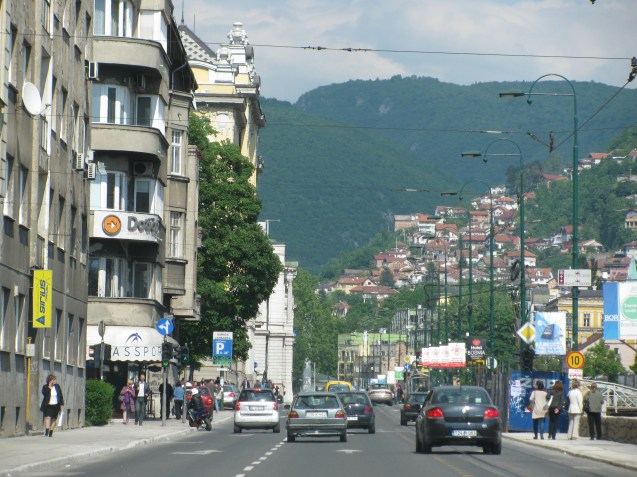 Random picture: driving into central Sarajevo. Photo @DriveEurope.