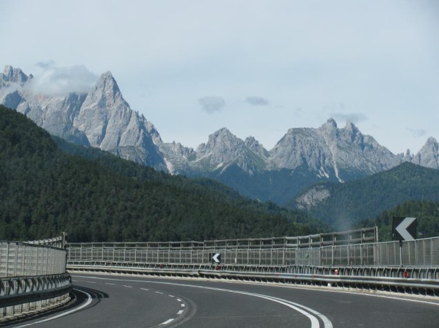 The Piave River viaduct, Dolomites, Italy