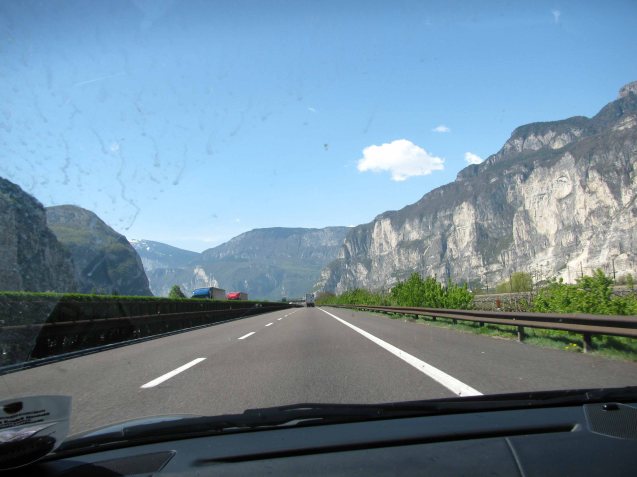 The A13 Brenner motorway in Austria, heading to Rome, 480 miles away. It’s mid morning, Wednesday 21 April 2010.
