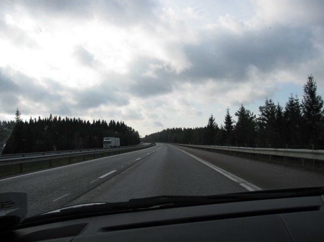 Random Daily Photo: Sweden. Heading south on E20 towards Malmö and the Øresund Link, bridge and tunnel, back to Denmark, October 2010.