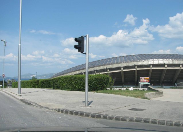 The sea view Poljud Stadium, home of Hadjuk Split football team, southern Croatia.