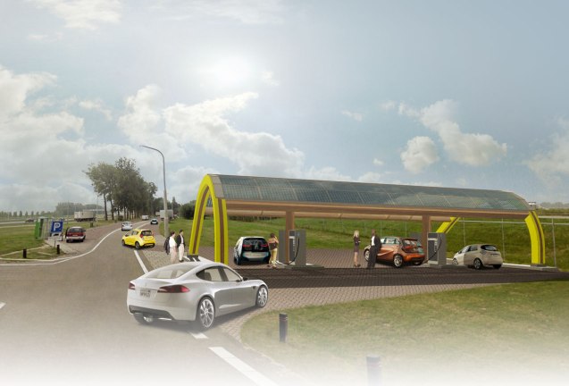 It doesn't look like Fastned is planning to open many shops at its filling stations.