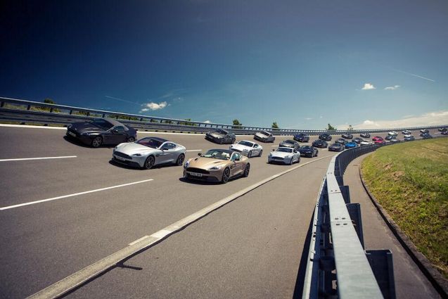 Never heard of it before but Aston Martin has been at Bosch’s Boxberg Proving Ground, half way between Wurzburg and Heilbronn in southern Germany, near the A81 autobahn. The 24 hectares of various test tracks are ringed with a 3km long banked oval. There’s a film due out tomorrow.