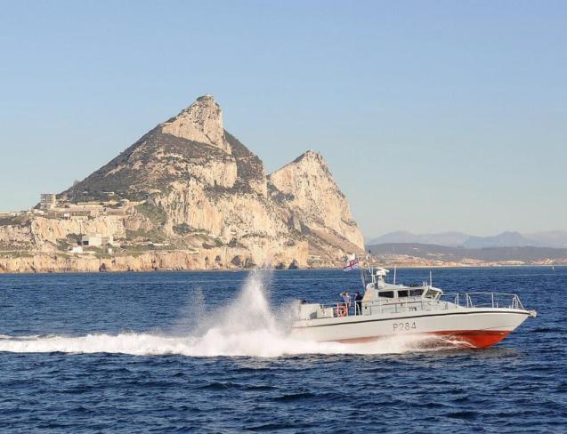 A Royal Navy vessel off 'The Rock' this week, photo via @JamesNeish.