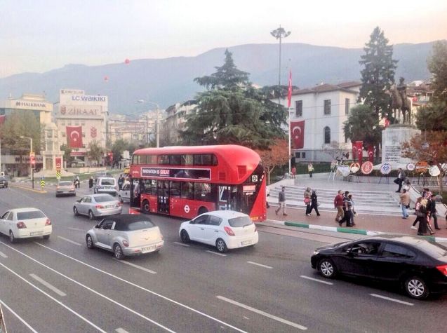 TURKEY: after Hungary and Austria, the GREAT Britain Tour - which has bagged a claimed £600m in business so far - now takes to Turkey. Today's stop is Bursa, around 100km as the crow flies due south from Istanbul across the Sea of Marmara. Bursa is the fourth biggest city, pop. 1.7m, and an important industrial centre, especially cars production - Fiat, Renault and Bosch have factories here. On the north west slope of the 8,500ft Mount Uludag, next to a fertile plain, it's also a popular tourist destination, for skiing and hot springs.