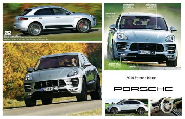 First undisguised pictures of the imminent Porsche Macan midi SUV published in Germany today.