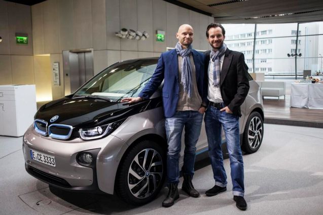 Early adopters. The first BMW i3 electric cars hit the road today. The company held a special event at its Munich headquarters last night (above) where six customers got their keys a day ahead of everybody else. BMW is bullishly confident the i3 will turn out to be a huge success. Executives were considering increasing the first year’s production run of 8,000 cars because demand has been so strong. Auto Express reported yesterday that 200 i3s are so far heading for the UK, half of them the range extender version with a small petrol engine to supplement the electric motor. Pic via @Sycamore_BMWi Peterborough.