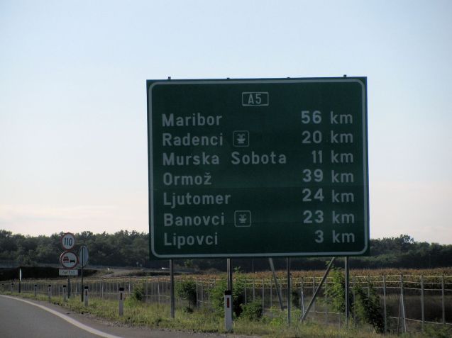 First sight Slovenia. Maribor, on the banks of the Drava, is Slovenia’s second city, pop 115k. As well as a round of the Alpine World Cup, it’s home to the 400 year old Zametovka, the world’s oldest living, producing grapevine. The signs beside Radenci and Banovci mark them out as Spa towns.