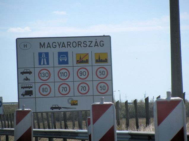 It’s not completely clear how Magyorarszag became anglicised to Hungary. One neat theory is that prime among the Ungri tribes – originally from the Urals - were the Megyers. Vienna is only 75km from Hungary, all motorway. Before that we have to stop at a service station and buy the road vignette. It freaks us out that you have to ‘apply’, via telex, and that you’re advised to keep the scrap of paper for xx years. It costs 2695HUF for the minimum 10 day pass, around £8.70.