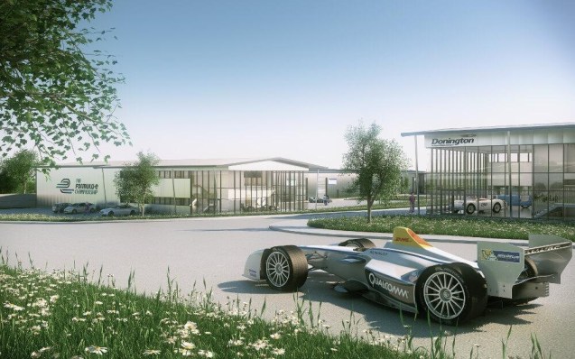 The all-electric Formula E racing series moves into a custom-built technology park at Donington Park Circuit on 1 May, just 100m from the Melbourne Hairpin. The 44,000ft² facility will house premises for each of the ten teams with 150 staff in total. Testing will start immediately ahead of the first race in Beijing in September.