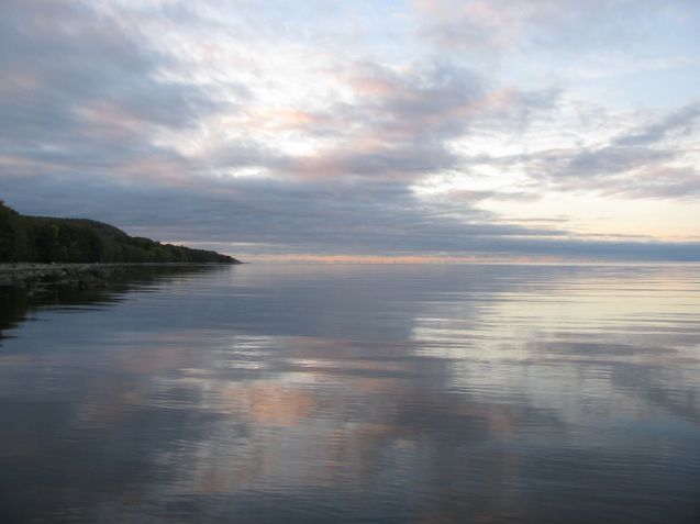 A stunning combination of water, sky and clouds.