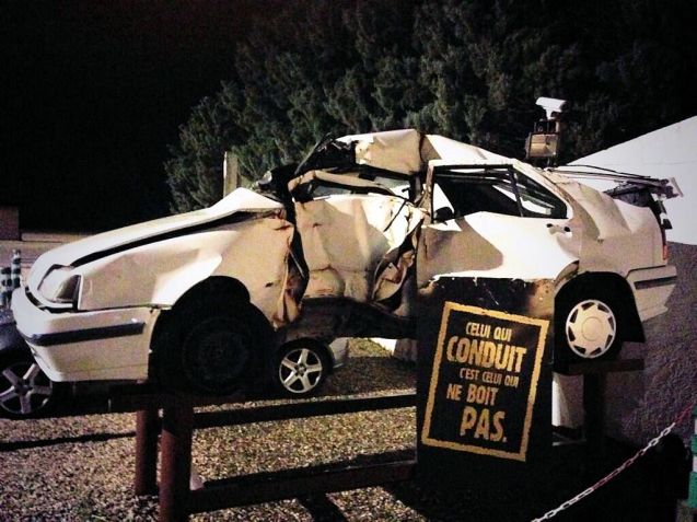 French road safety advert: 'celui qui conduit c'est celui qui ne boit pas' - the one who drives is the one who does not drink. 
