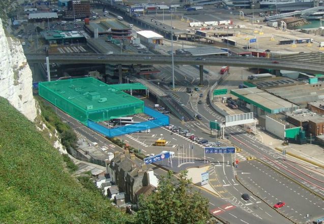 The Port of Dover Travel Centre highlighted. Photo via @Port_of_Dover