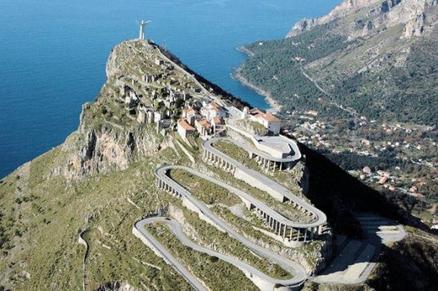 Santa Caterina and the Statua del Cristo Redentore, outside Maratea, 'the pearl of the Tyrrhenian' about 140 miles south of Naples, south west Italy.