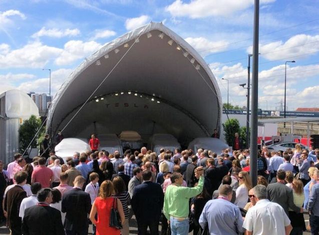 The launch venue, The Crystal on Royal Victoria Dock in east London.