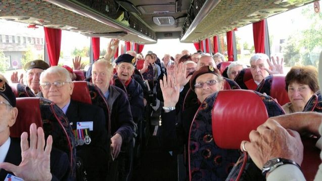 D Day veterans about to depart on the Royal British Legion's Remembrance Travel Tour. Photo @PoppyLegion