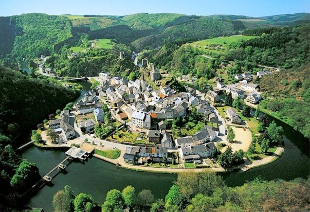 Ta da! Esch-sur-Sure, tucked into its own tight meander of the river. This photo by visitluxembourg.com. All others by @DriveEurope.