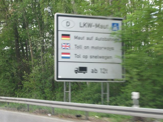 Germany: currently only trucks pay to use Germany roads, and then only motorways. The new 'foreigner toll (maut)' for cars applies to all German roads.