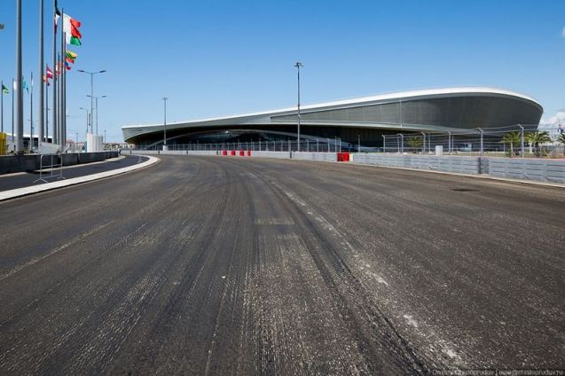 Work continues at Sochi ahead of the track hosting its first Formula One race in October. Photo Dmitry Christoprudov. See more at EnglishRussia.com