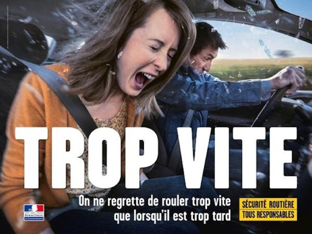 Hard hitting: current road safety ad in France.