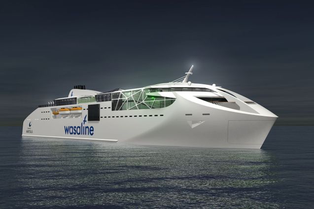 A trick new ecoferry will soon be sailing across the Gulf of Bothnia between Finland and Sweden. 