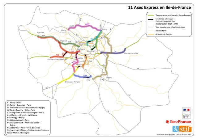 Paris: new 'High Occupany Vehicle' (HOV) lanes.