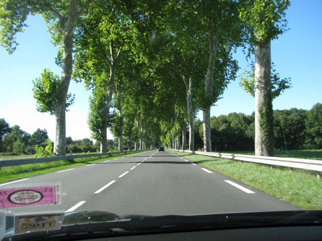 Route Nationale 7 (RN7), Lyon-Paris, near Nevers.