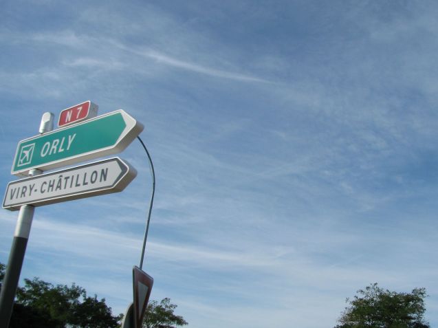 The A6 motorway skirts the western edge of Orly Airport in southern Paris. Route Nationale 7 from Lyon however runs in a tunnel right underneath the runway.