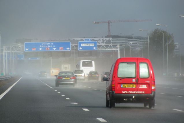 And again just a few weeks ago, heading north this time (back) to the – equally amazing – twenty mile long A20 Afsluitdijk causeway motorway in northern Holland.
