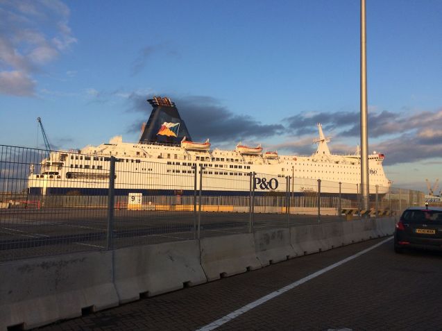 P&O's Pride of Bruges, docked in Hull. All photos by @DriveEurope, more below + map.