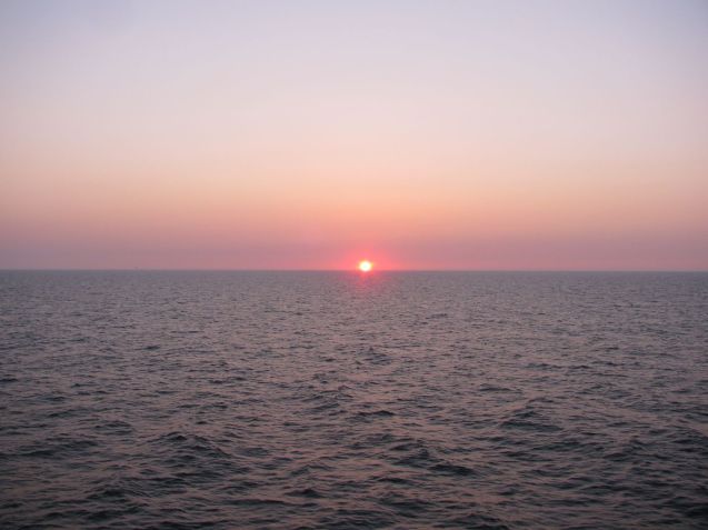 The sun sets on the DFDS Esbjerg-Harwich ferry between courses on our last night celebratory dinner in the very good on-board restaurant. A few weeks later DFDS announced they would withdraw the service - the final UK-Scandinavia boat - at the end of the summer. Especially gutting because we spent most of the voyage conjuring up ace new trips, to the Arctic circle and beyond.
