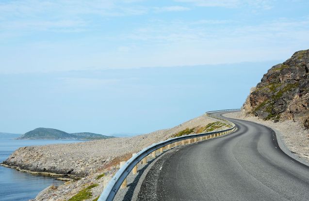 Skjarvelandet along the Havoysund Road in Finnmark, right at the top of Norway, has been named the country’s Most Beautiful Road 2014. Also known as Route 889, Skjarvelandet traces the coastline on the way up to the island of Havoya, almost on a par with – and not far away from - Nordkapp, Norway’s most northerly point. Originally a summer route, opened in 1988, Skjarvelandet was redeveloped in 2013 as a year round road. The challenge was to protect it from landslides. The solution was to build out into the bay on 300,000 cubic meters of rubble to create a sculptural form and a great driving experience.