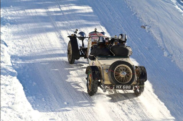No ABS brakes, xenon headlights to mark the way - or even bodywork to shield driver's legs from the icy wind - the Planai Classic is mid-way through its traditional three day early New Year run on the mountain roads of Styria in central Austria, around Schladming, Grobming and Planai. See Planai-Classic.at. Morelater. Photo: BMW 340.