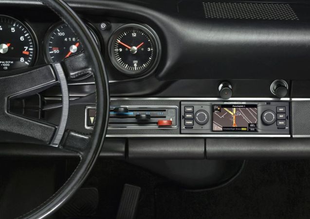 Porsche has gone to the trouble of designed and building a retro satnav to fit, in every sense, its early models. More later.
