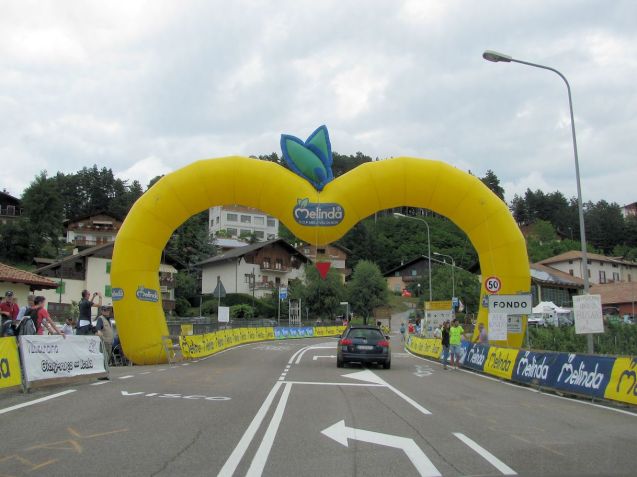 Fondo on Mendola Pass (1363m) near Bolzano.Not used on Giro this year but popular with bikers the same.
