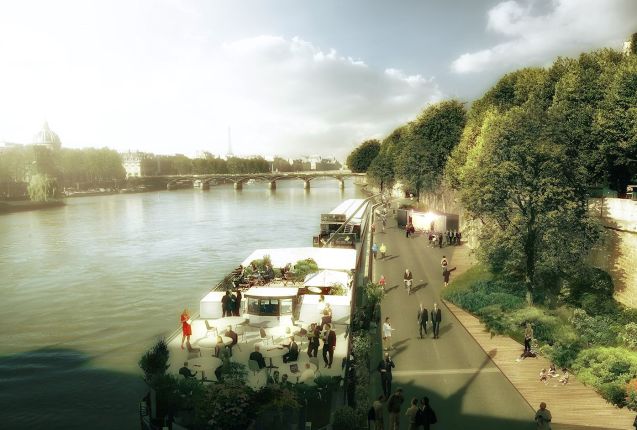 More anti-car controversy in Paris today when Mayor Anne Hidalgo proposed a new pedestrian zone on the right bank of the Seine. When joined with the existing summer-only Paris Beach on the left bank, the car-free zone would stretch ‘from the Place de la Bastille to the Eiffel Tower’. There are two proposals, the first a 3.3km stretch from Tuileries Garden to the Port d’Arsenal, the second much shorter, from the Place du Chatelet to Pont de Sully. Both are out for consultation this year. Driver campaign group ’40 Million Automobiliste’ has already launched a petition opposed. Artist’s impression LUXIGON.