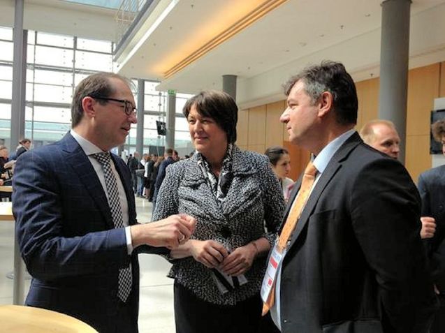 Resounding slap: German Transport Minister Alexander Dobrindt (left) with EU Transport Commissioner Violeta Bulc and Slovenian Minister of Infrastructure, Dr Peter Gašperšič. Photo @Bulc_EU