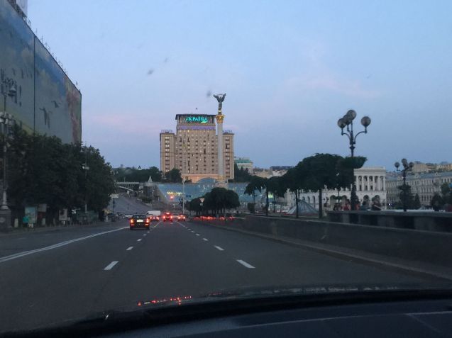 We reach Kyiv at dusk after around six hours driving from Lviv, entering the city centre through Maidan Square, head on to the landmark Hotel Ukraine. This state-run establishment, built during the Stalin-era, is both elegant and opulent (and very cheap), with a fantastic view over the city, but needs updating. Alternatives include the Fairmont beside the river, the Intercontinental near St Sophia’s Cathedral or, just down the road from Maidan Square, the friendly Dnipro Hotel, also with great views.