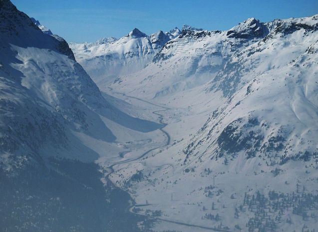 Looking back up the southern slope in winter. Photo via Wikipedia.