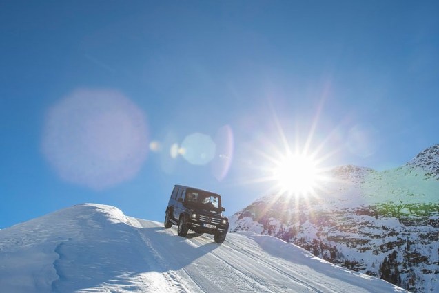 Off-roading in wintry Austria. More later.