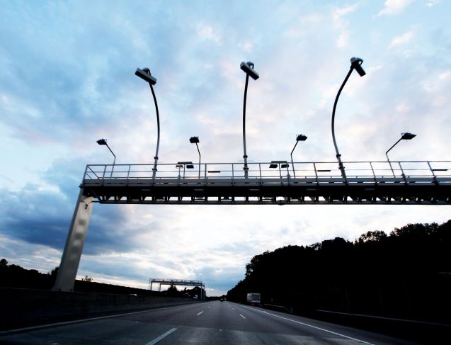 Electronic road toll gantry, Austria. Photo ASFINAG