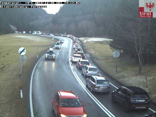 Very busy holiday traffic into the Alps on Boxing Day Saturday. Thank goodness there was no snow. More later.