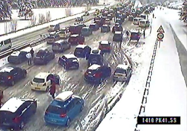 Alps' Black Saturday 2015, 23 February: massive queues on A43 as a snow dump coincided with heavy holiday traffic. Delays compounded as drivers pulled over to fit snow chains, blocking access to snow ploughs. See more.