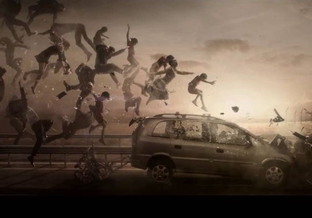 The latest ina series of Securite Routiere adverts trying to impress on drivers the aftershock among family and friends after road accidents. They don't seem to be working.